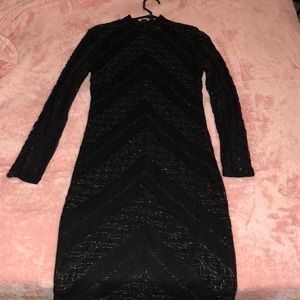 Cato Dresses - Black lace cocktail dress, with gold detail. Cato Dresses - Black lace cocktail dress, with gold detail.
